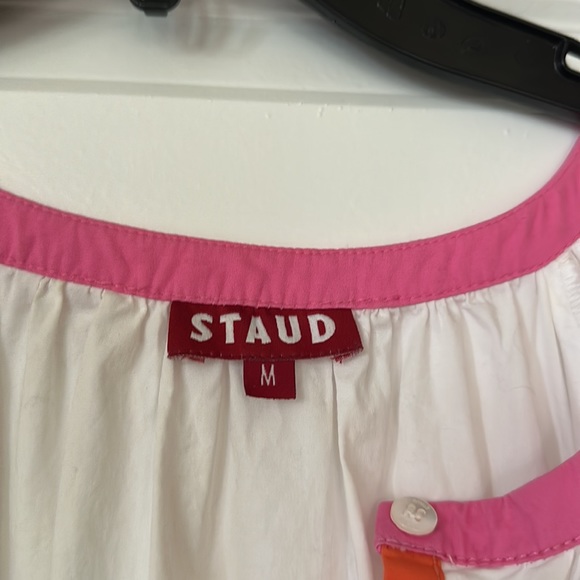 Staud Mini Demi Contrast Trim Dress - Picture 4 of 4